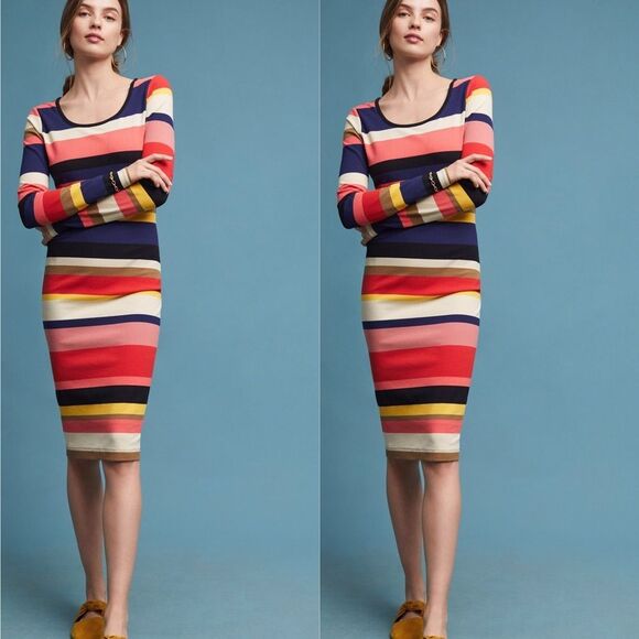 Plenty By Tracy Reese Vivid Stripe Column Dress - Picture 1 of 4